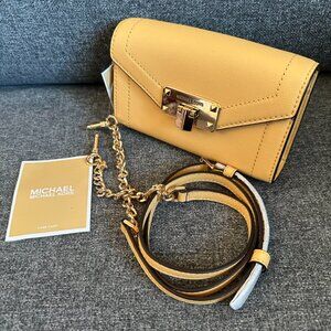 NWT RARE Michael Kors Women's Bag Kinsley Small Leather Belt Bag In Dusty Daisy